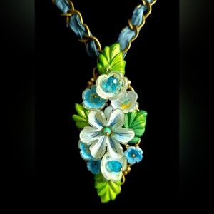 Stunning Mixed Media Necklace, OOAK Artisan Necklace